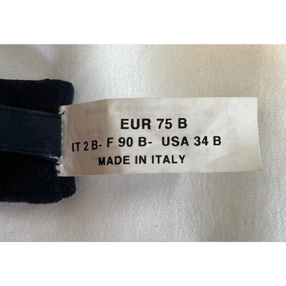 RITRATTI Milano DREAM UNDERWIRE BRA MACRAME Black Underwire Women’s Bra 34 B - Picture 4 of 11